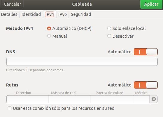 configuracion dns ubuntu